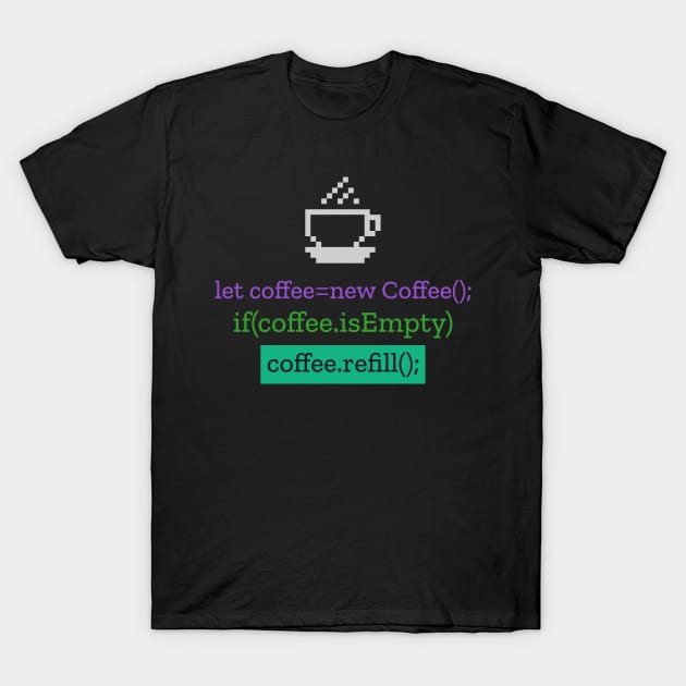 Coding needs coffee T-Shirt by WizardingWorld